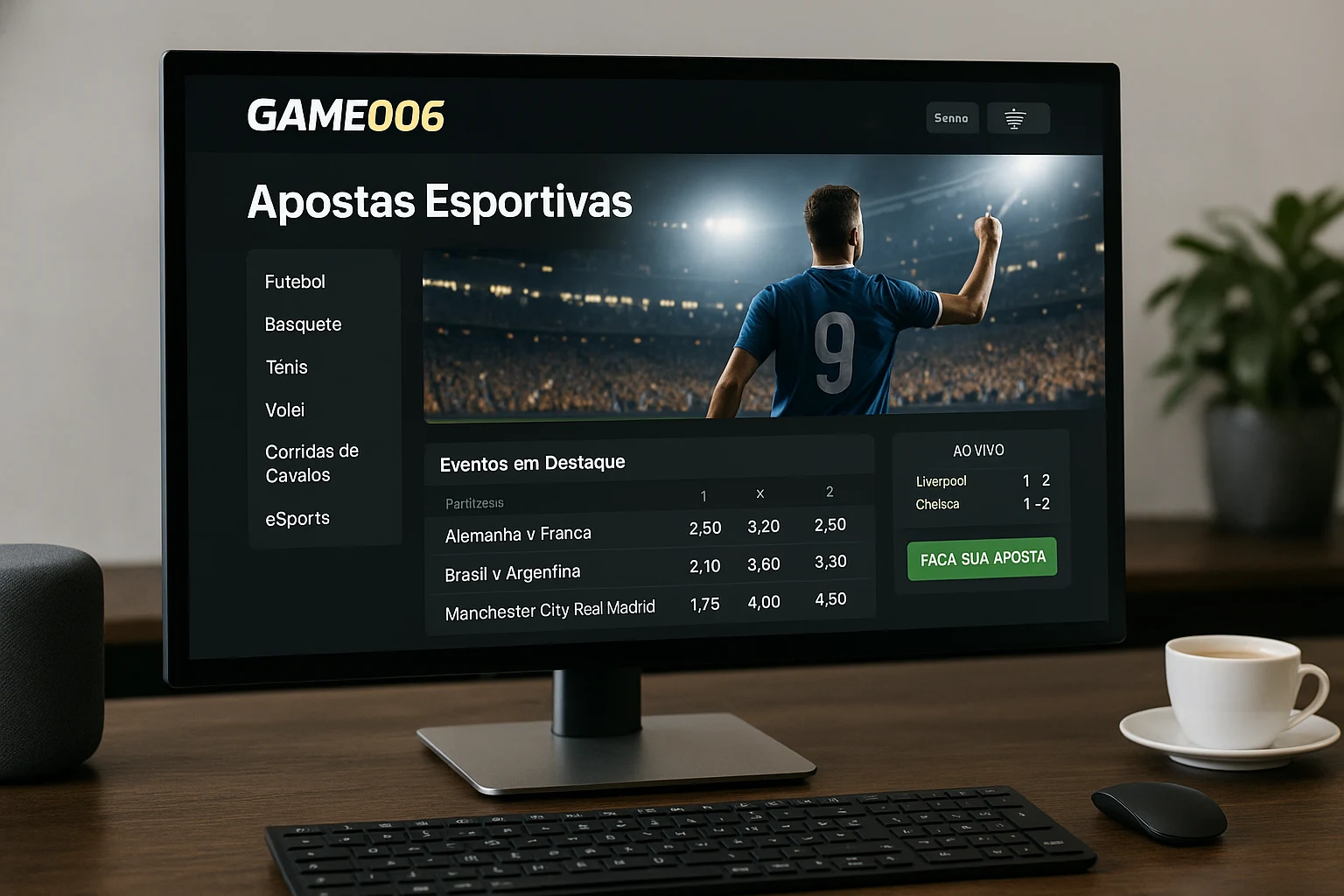 Aposte em apostas esportivas no cassino online GAME006