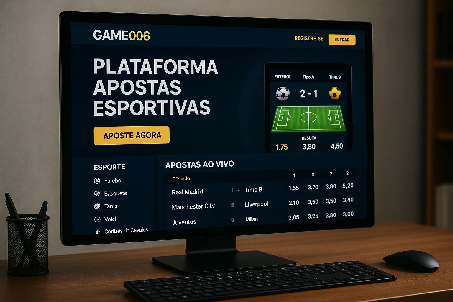 Apostas esportivas no cassino online GAME006