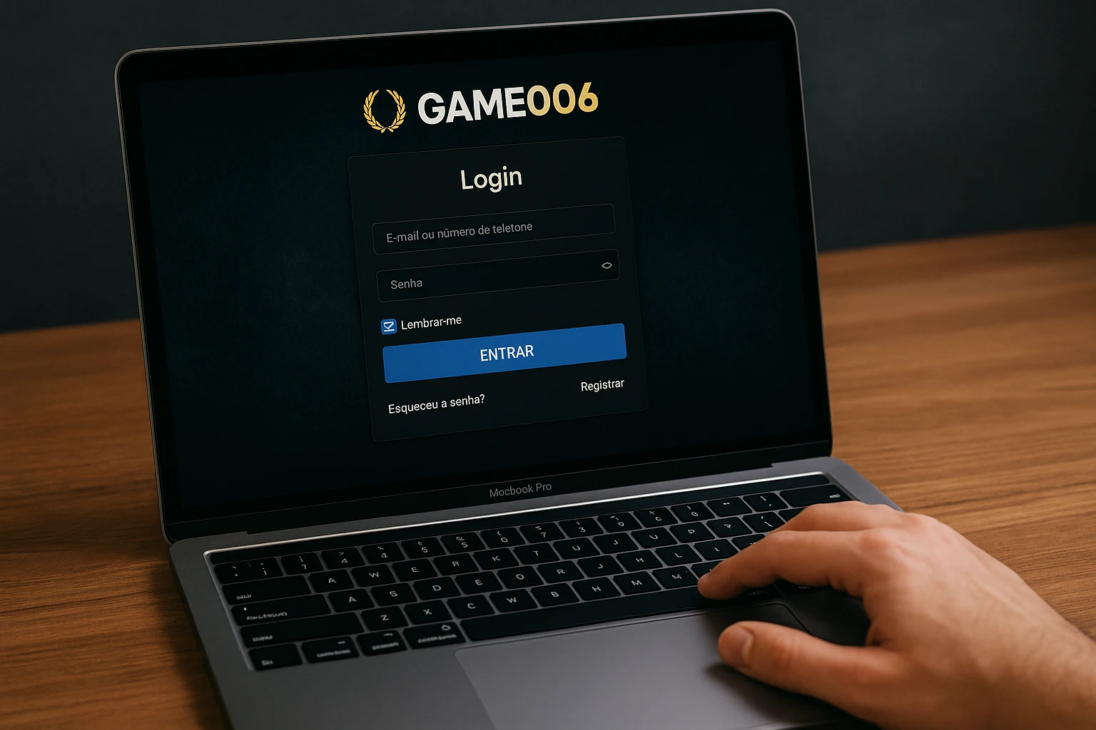 Criar uma nova Conta no plataforma GAME006